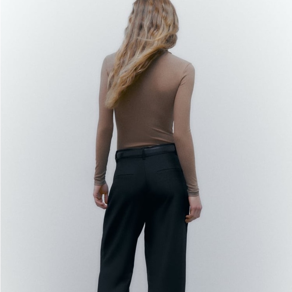 Zara Beige Ribbed Bodysuit - Picture 5 of 10